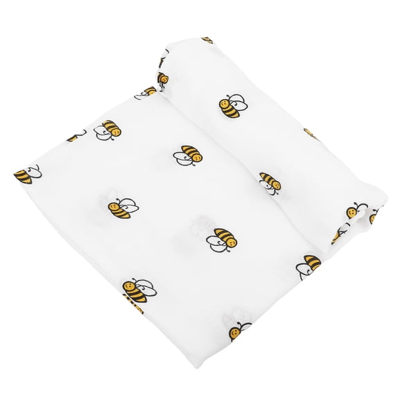 FELTECHELECTR Manta para envolver a bebés: Manta de algodón suave y ligera para recién nacidos con un adorable estampado de abejas.