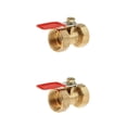 thumbnail image 3 of ZheElen Valve à Bille en Laiton Fileté Polyvalent pour de Multiples Utilisations FF 20mm Rouge 2Set, 3 of 6