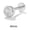 4 mm, variant on Sterling Silver Round CZ Helix Tragus Stud Earring Ear Piercing Lip Ring A1238-4 mm, Silver, 1 piece