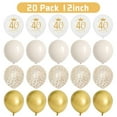 thumbnail image 6 of YANSION 40th Birthday Decorations for Men Women, Sand White Gold Theme Party Decor, Beige White Gold Latex Balloons and Happy 40th Birthday Banner, Happy 40th Birthday Party Anniversary Supplies, 6 of 7