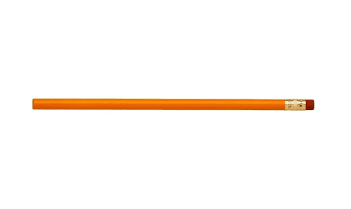 Pencil Guy Blank Neon Round Pencils Neon Orange, Pack of 1000 Premium #2 HB Woodcase Bulk Pencils with Erasers