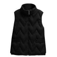 thumbnail image 4 of Women's Lightweight Down Vest, Sleeveless Quilted Puffer Jacket with Cotton Blend Shell, Warm Winter Insulated Vest, Slim Fit Casual Sleeveless Coat for Women, Cold Weather Thermal Vest Black XXXL, 4 of 4