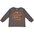 thumbnail image 3 of Inktastic I'm Grateful for My Family in Orange with Fall Leaves Boys or Girls Long Sleeve Toddler T-Shirt, 3 of 5