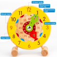thumbnail image 4 of Reloj De Madera, Juguete De Tiempo De Enseñanza, Reloj De Aprendizaje De Madera, Juguete Cognitivo Para Niños, Juguete Educativo De Aprendizaje Temprano Para Bebés Y Niños Inevent FN007022-02, 4 of 6