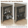 thumbnail image 3 of GIKPAL Dog Crate with Dog Bowls, Wooden Dog Crate and Kennels for Small/Medium Dogs, Sturdy & Stylish Pet Crate Cage End Table Furniture, Gray, 3 of 7