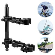 TSV Motorcycle Camera Mount Fit for Insta 360 X5 X4 X3, Bike Handlebar Clamp Mounts with 47.2" Invisible Selfie Stick Fit for DJI OSMO 360, GoPro MAX 2 Camera