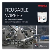 WypAll PowerClean X80 Cloths Heavy Duty Wipes (41025), Jumbo, Extended Use Towels, White (1 Roll of 455 Sheets, 455 Sheet Total)