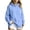 Light Blue, variant on Women's Winter Sporty Top Mock Neck Raglan Sleeves Loose Hooded Sweatshirt Long Sleeve Split Cuff Tops Casual Fashion Pullover