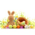 thumbnail image 1 of EREHome Polyester Fabric 7x5ft Easter Day Eggs Flowers Rabbit Photography Backdrop Prop Photo Background, 1 of 1