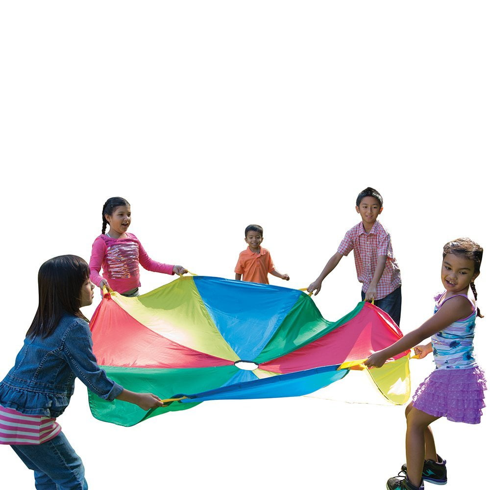 6 Feet 8 Handle Kids Parachute Outdoor Toy Children Game Exercise Sport Toy 