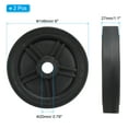 thumbnail image 2 of Unique Bargains 6" Universal Air Compressor Wheel with 0.8" Hole for Easy Mobility, Black 2 Pack, 2 of 5