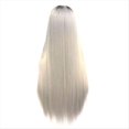 thumbnail image 3 of Peluca de Encaje Frontal de 24 Pulgadas, Peluca de Pelo y Liso, Peluca Sintética para Mujer, 3 of 10