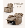 thumbnail image 2 of GARVEE Oversized Wide Rocker Swivel Recliner Chair, Stain Resistant, Beige, 2 of 8