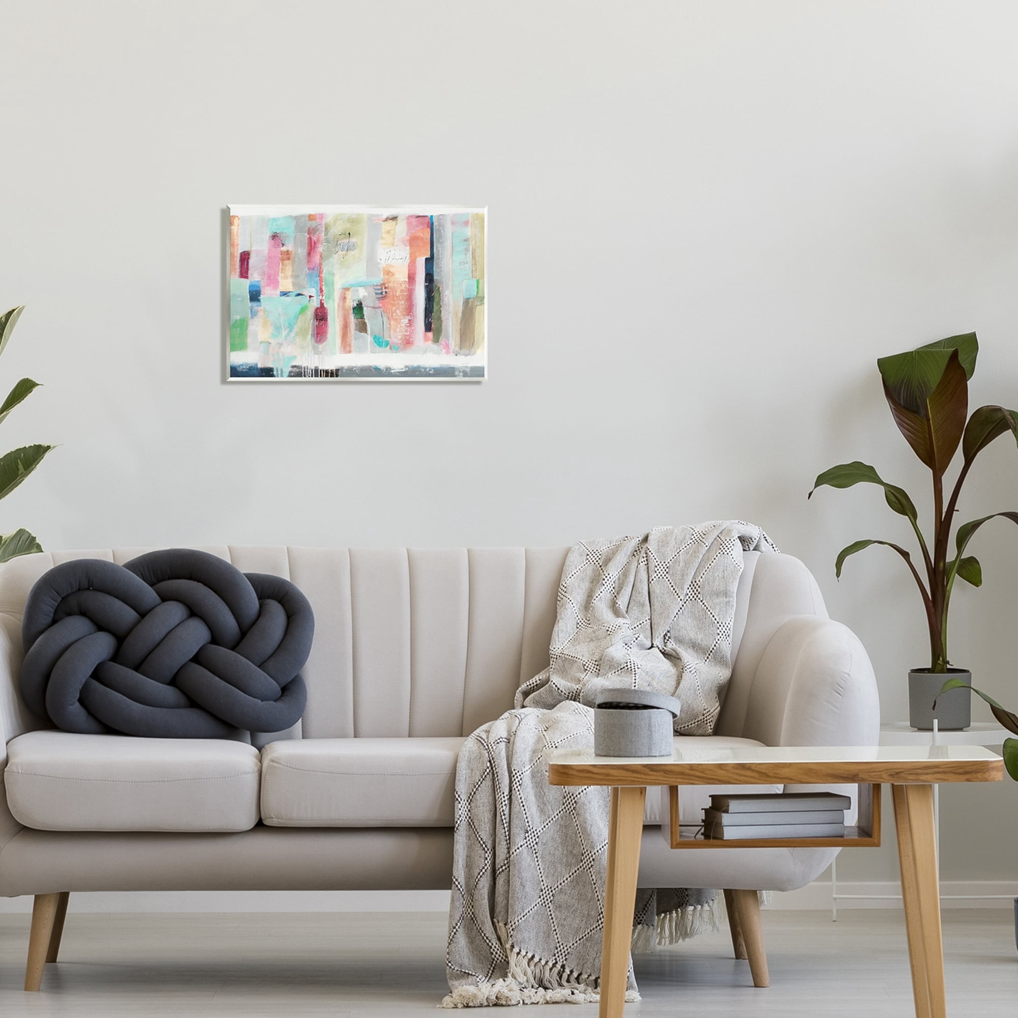 Stupell Industries Abstract Blocked Line Shapes Modern Scribble Detail Painting Unframed Art Print Wall Art, Design by Jill Martin
