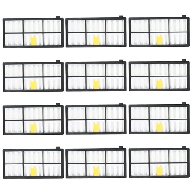 Reemplazo del kit de accesorios de reemplazo de filtro HEPA 12pcs para iRobot Roomba Serie 800 y 900 Eccomum Accesorios para aspiradoras