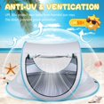 thumbnail image 3 of Carpa de playa para bebés Kapeazo, grande, plegable, con mosquitera UPF 50+, 3 of 6