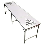 GoPong 8 Foot Portable Folding Pong Tailgate Game Table with 6 Balls, Dry Erase