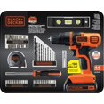 thumbnail image 4 of BLACK+DECKER LDX50PKWM 20V MAX Cordless Drill Driver, 44 Piece, 4 of 8