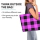 thumbnail image 2 of Balery Purple Black Buffalo Plaid Bolsa Tote Estilo Estético con Cremalleras, Bolsa de Hombro, Bolsa de Compras Grande y Plegable, 2 of 8