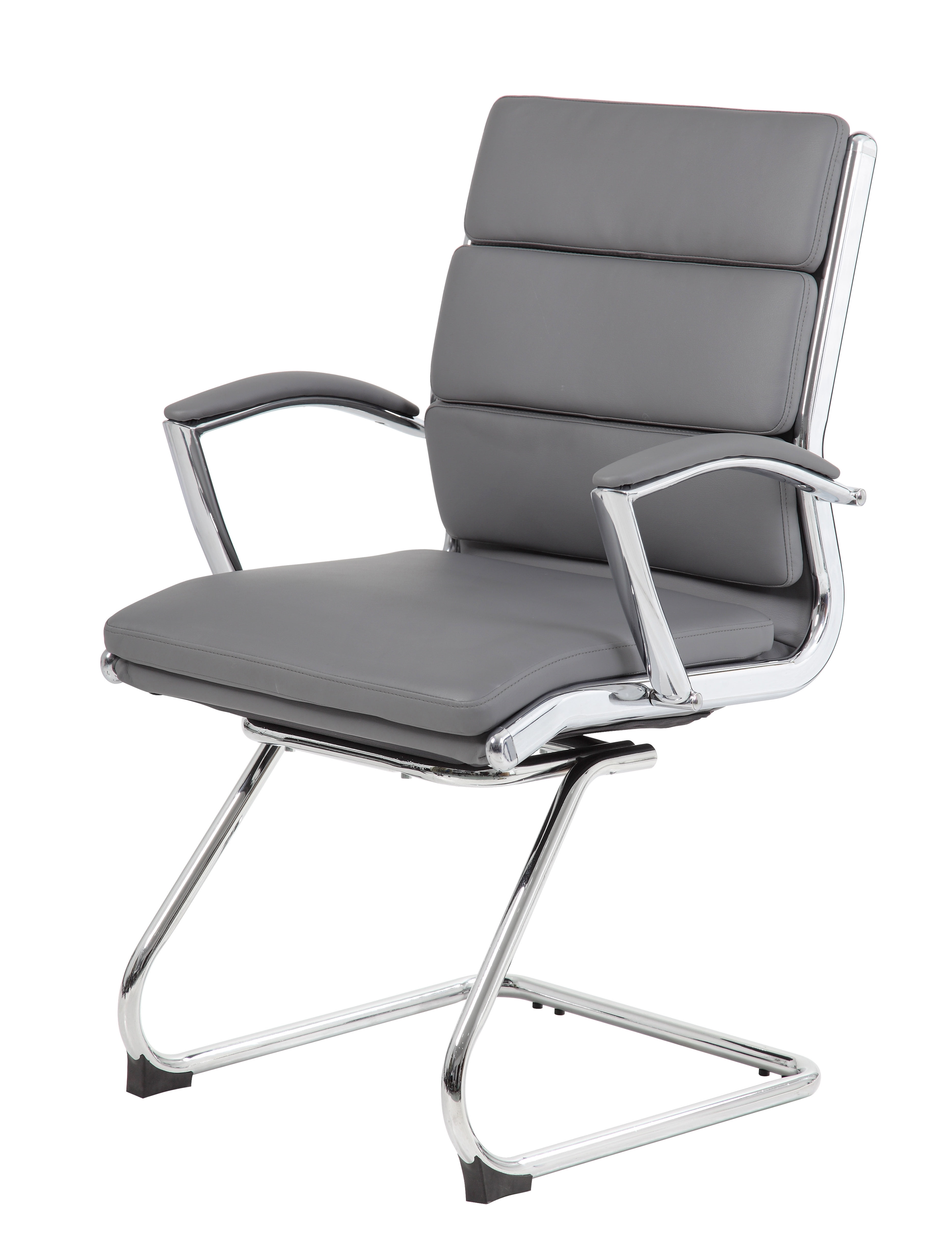 Boss Office Products Executive CaressoftPlus Chair with Metal Chrome Finish - Guest Reception Waiting Room Chair