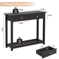 thumbnail image 2 of Rocyis Console Table with 2 Drawers, 40" Modern Narrow Hallway Table, Black Entryway Table with Storage Shelf for Living Room, Bedroom, Foyer and Corridor, Black, 2 of 7