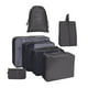 thumbnail image 3 of 7 piezas de organizadores de equipaje de viaje impermeables, bolsas organizadoras de equipaje ligeras negro, 3 of 8