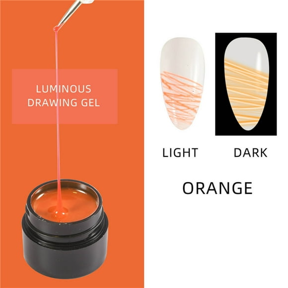 onlyliua Liquidación Pegamento Elástico Luminoso para Dibujo de Uñas Nail Art 7 Ml Fototerapia Dibujo Luminoso