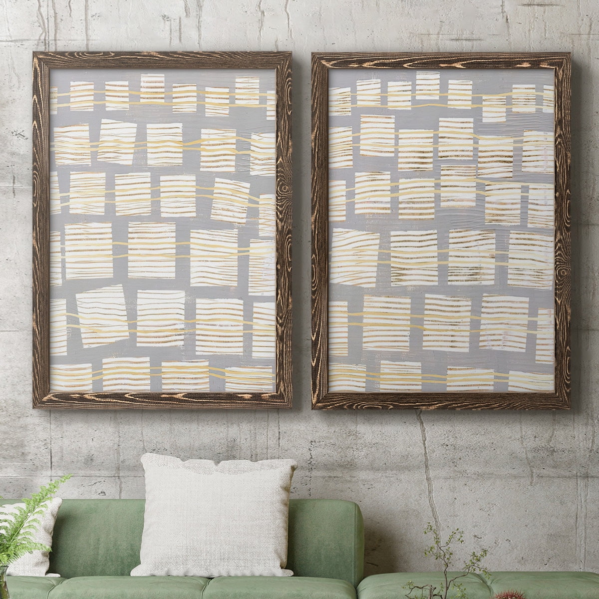 Networks I - Premium Framed Canvas 2 Piece Set - Ready to Hang