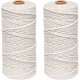 thumbnail image 1 of Cuerda De Macramé 2x100m Cuerda De Algodón De 4 Capas Cuerda De Macramé Natural De 3 Mm Para Bricolaje Jardinería, Tejido De Atrapasueños, Tapices, Decoración De Envoltura De Regalos,Beig. Afortunado Sencillez, 1 of 5