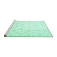 thumbnail image 2 of Ahgly Company Machine Washable Indoor Rectangle Oriental Turquoise Blue Traditional Area Rugs, 8' x 12', 2 of 4