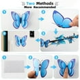 thumbnail image 4 of Topboutique Butterfly Wall Decor 24 Pcs 3D Butterfly Decoration Removable Butterfly Stickers Butterflies Decals for Birthday Party Decorations Kids Bedroom Butterfly Stickers Magnets Blue, 4 of 9