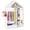White, variant on Gymax Kids Dress Up Storage w/ Mirror Roofed Wardrobe Closet w/ Open Hanging Rack Pink