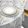 thumbnail image 4 of Purple Botanical Round Tablecloth 60 Inch - Waterproof Fabric Table Cloth Protector, Butterfly Spring Floral Summer Botanical Tablecloths Washable Table Cover for Kitchen Banquet Coffee Table Party, 4 of 6