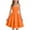 Orange, variant on Letdown Girl's Smocked Ruched A Line Swing Dress Solid Layered Tie Shoulder Flowy Cami Short Dress