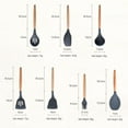 thumbnail image 3 of Abbracc Silicone Non-Stick Spatula with Wooden Handle Brush, 3 of 7