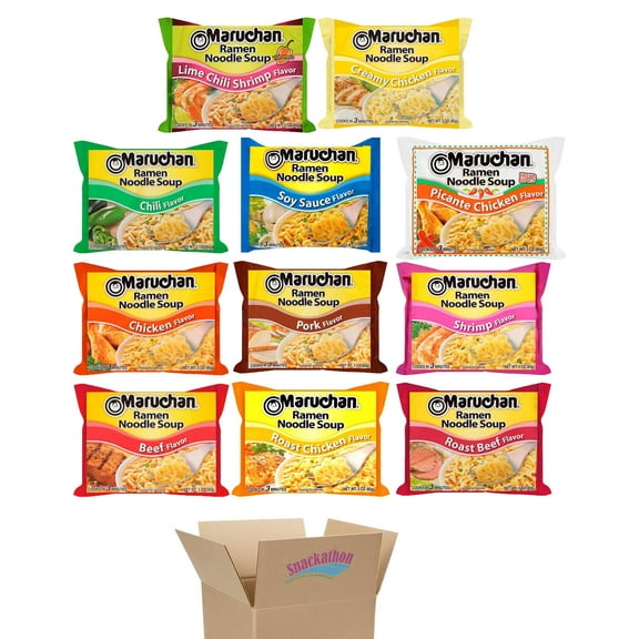 Maruchan Ramen Noodle Soup Variety, 11 Flavors, 3 Ounce, 1 Package each Flavor, Total 11 Packages