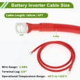 thumbnail image 4 of Cables de batería de inversor de 2 AWG de 3/8" Lug, cobre estañado, 1 pieza, rojo, 6 pies, 4 of 7