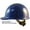 Blue, variant on MSA Skull Guard Hard Hat - Fiberglass Cap Style With Swing Suspension - Custom Gray Color