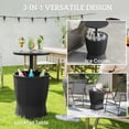 thumbnail image 4 of Outsunny Table Glacière d'Extérieur, Table d'Appoint Glacière de Patio de 11 Gallons, Noir, 4 of 10