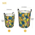 thumbnail image 3 of Sikiie Retro Boho Elephants Print Round Dirty Clothes Basket, Waterproof Standing Foldable Storage Basket, for Laundry Room, Bedroom, Bathroom Storage-Small, 3 of 6