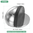 thumbnail image 3 of Uxcell 2-Pack Topes de Puerta Montados en el Suelo, Tope de Puerta de Media Cúpula de Acero Inoxidable con Amortiguador de Goma Plástica [Plata Brillante], 3 of 7
