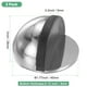 thumbnail image 3 of Uxcell 2-Pack Topes de Puerta Montados en el Suelo, Tope de Puerta de Media Cúpula de Acero Inoxidable con Amortiguador de Goma Plástica [Plata Brillante], 3 of 7