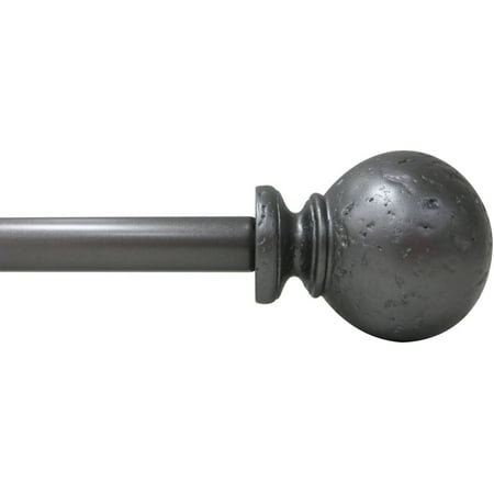 Better Homes and Gardens 3/4" Distressed Ball Curtain Rod, 42"-120"