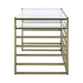 thumbnail image 4 of CLEARANCE! ACME Shona Desk in Antique Gold & Clear Glass 92535, 4 of 5