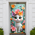 thumbnail image 6 of Blue Peacock Welcome Banner Floral Peacock Display Golden Frame Green Leaves Floral Backdrop for Home Entrance Party Welcome Garden Party, 6 of 9