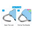 thumbnail image 5 of 3 Digit Combination Padlock 1.6Ft Security Cable Bike Chain Lock, Blue 1 Set, 5 of 7