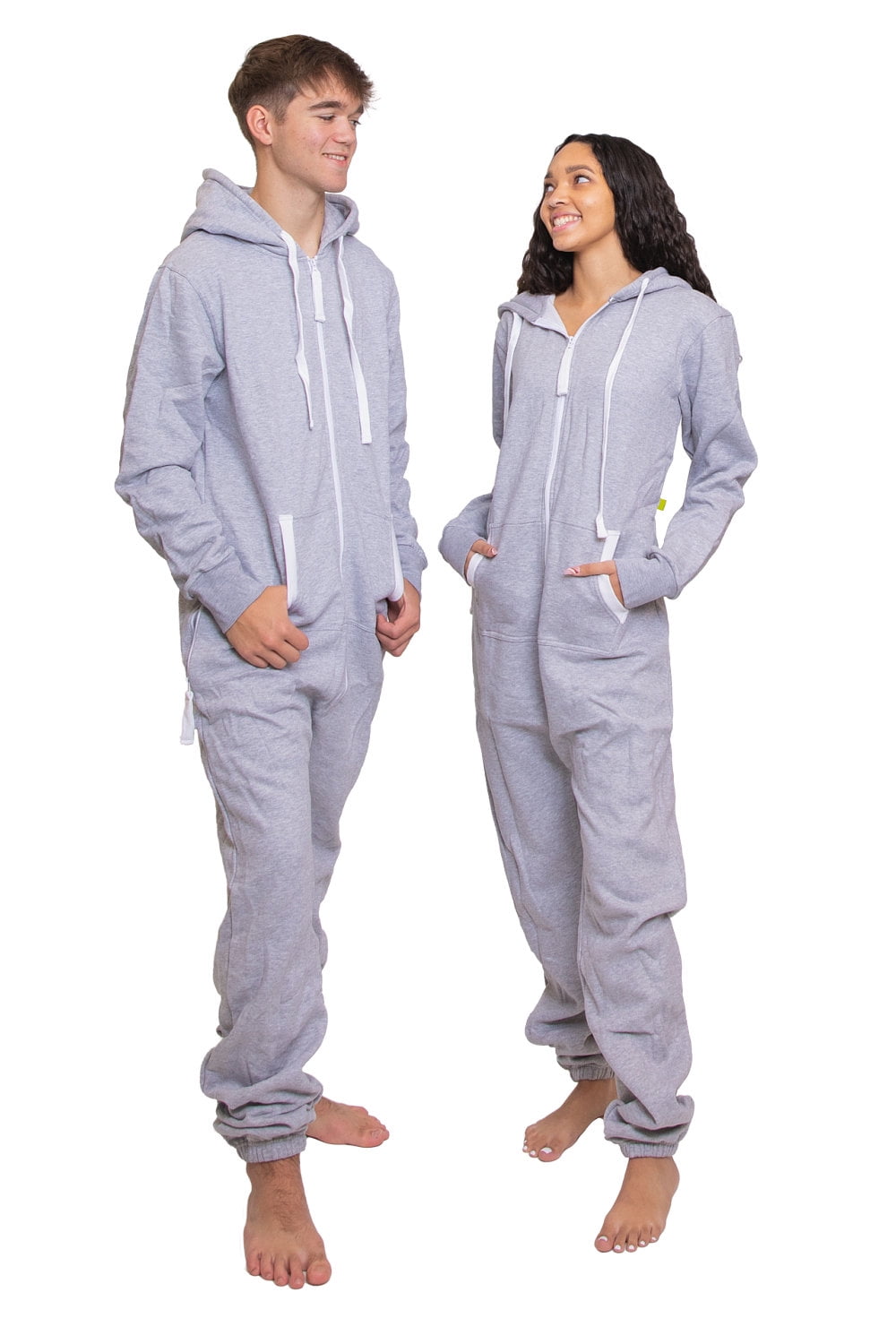 voorbeeld Gladys lepel Gray Hoodie Onesie Jumpsuit Premium One-Piece SweatSuit for Men & Women -  Walmart.com