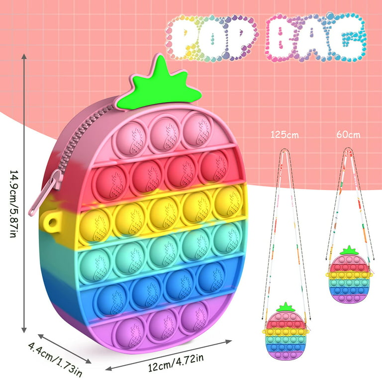 New Popits Ladies Pearl Handbag Kawaii Squeeze Toy Anti-Stress Relieve  Decompression Girl Bag Squishy Fidget Toys for Kids Gifts