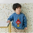 thumbnail image 4 of Generic 2024 New Classic Sweatshirts for Children's Kids Childr Toddler Boys Girls Cute Cartoon Embroidery Long Sleeve Thick Pullover Autumn Sweatshirt Tops Clothes Outfits(4-5 Years,A), 4 of 9