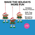 thumbnail image 2 of Dangle-Leg Elf Christmas Ornaments - 12 Pc, 2 of 3